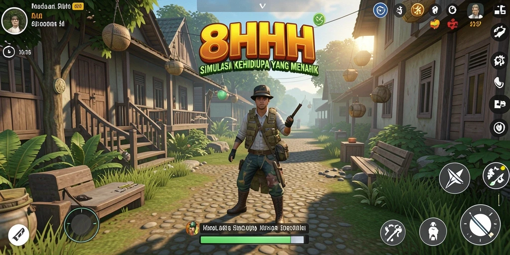 Screenshot utama 8HHH menampilkan gameplay Simulation yang menarik.