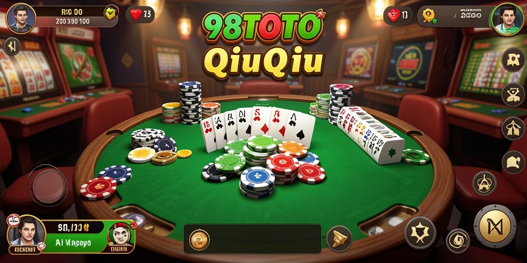 Screenshot gameplay QiuQiu di 98TOTO yang seru.