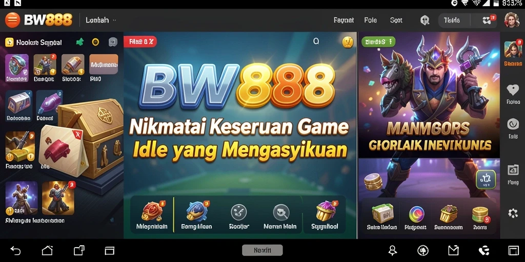 Tangkapan layar utama BW888 menampilkan gameplay yang santai dan menyenangkan.