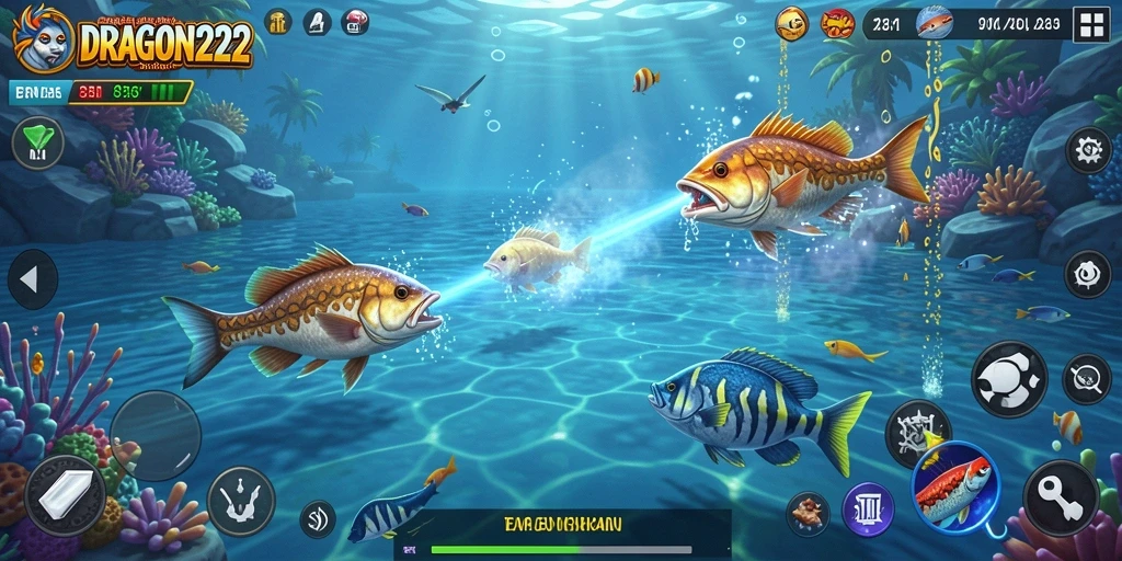 Tampilan menarik saat menangkap ikan di DRAGON222.