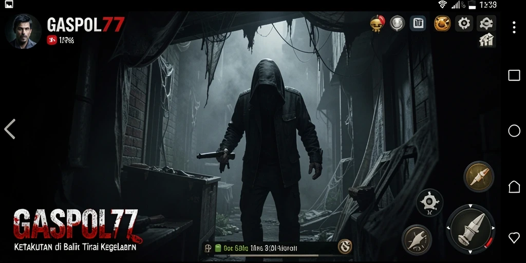 Screenshot utama GASPOL77 menampilkan suasana mencekam dalam gameplay Horror.