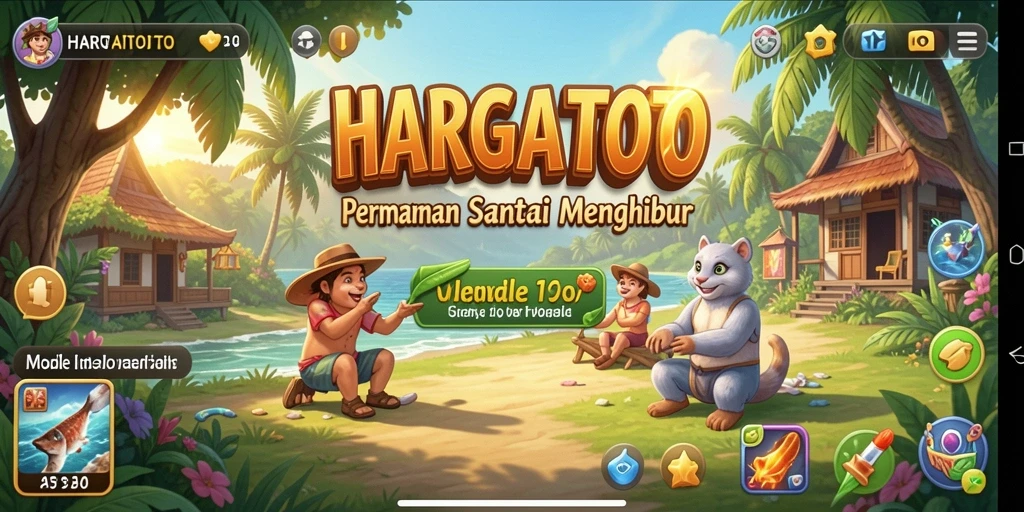 Tampilan menarik dari gameplay HARGATOTO yang santai dan menyenangkan.