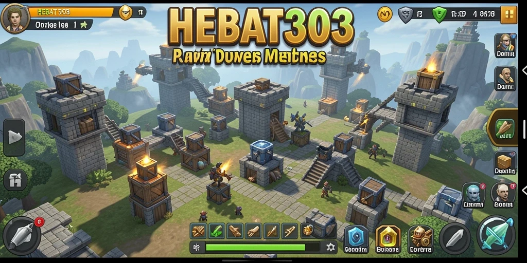 Tampilan mendebarkan dari gameplay Tower Defense di HEBAT303.