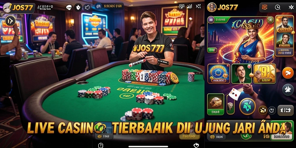 Tampilan gameplay JOS77 yang menegangkan dan interaktif di Live Casino.