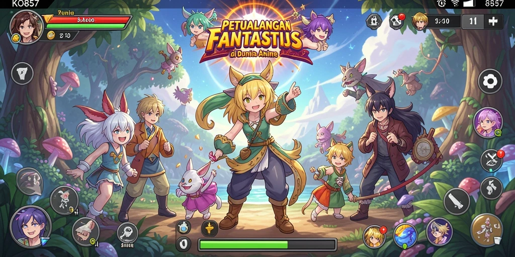 Tampilan gameplay KO857 dengan karakter Anime yang menarik.