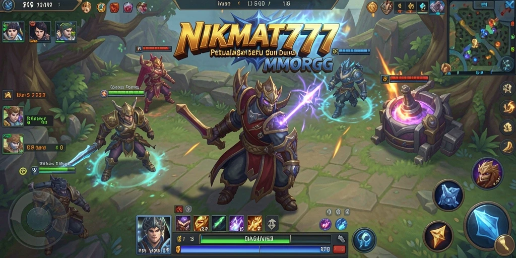 Tampilan dunia yang menakjubkan dalam gameplay NIKMAT777 MMORPG.