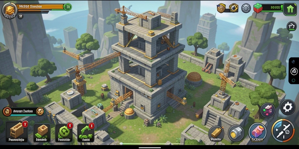 Screenshot gameplay OCE69 menampilkan strategi menara yang menantang.