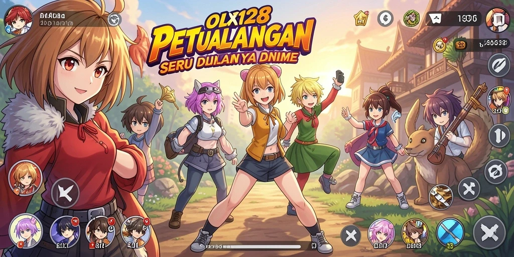 Tampilkan karakter anime menarik dalam OLX128 dengan pertempuran seru.
