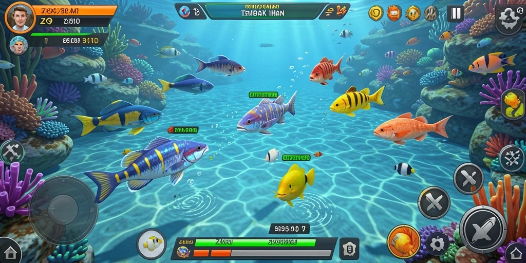 Tampilan gameplay yang menarik dan penuh warna dalam ZK9.
